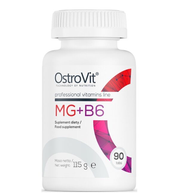 OstroVit Magnesium Citrate + B6 90 Таблетки, 30 Дози