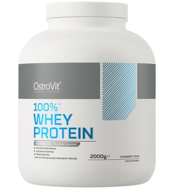 OstroVit Whey Protein | 100% Whey Protein Concentrate + Funnel Pillbox FREE 2000 грама, 66 Дози