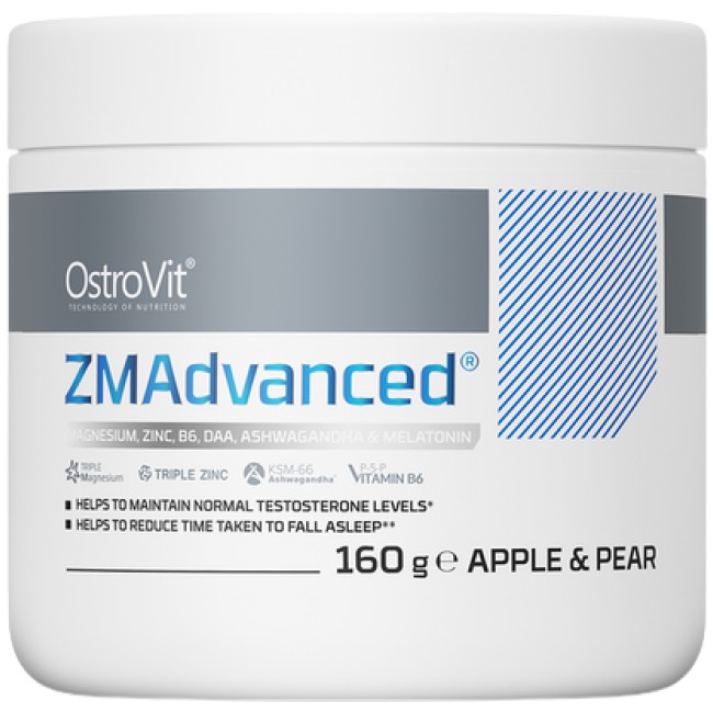 OstroVit ZMAdvanced | DAA, Ashwagandha and Melatonin 160 грама, 45 Дози