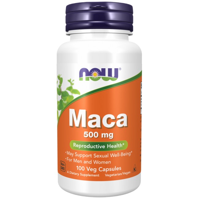 NOW Foods Maca 500 mg 100 капсули, 100 Дози