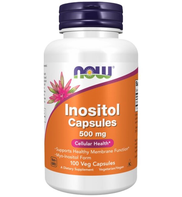 NOW Foods Inositol 500 mg 100 капсули, 100 Дози