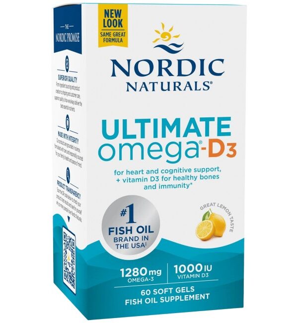 Nordic Naturals Ultimate Omega-D3 1280 mg 60 Гел капсули, 30 Дози