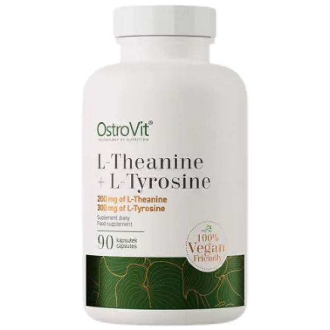 OstroVit L-Theanine + L-Tyrosine / Vege 90 капсули, 90 Дози