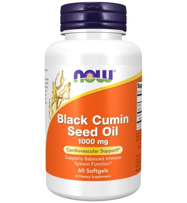 NOW Foods Black Cumin Seed Oil 1000 mg   60 Гел капсули, 60 Дози