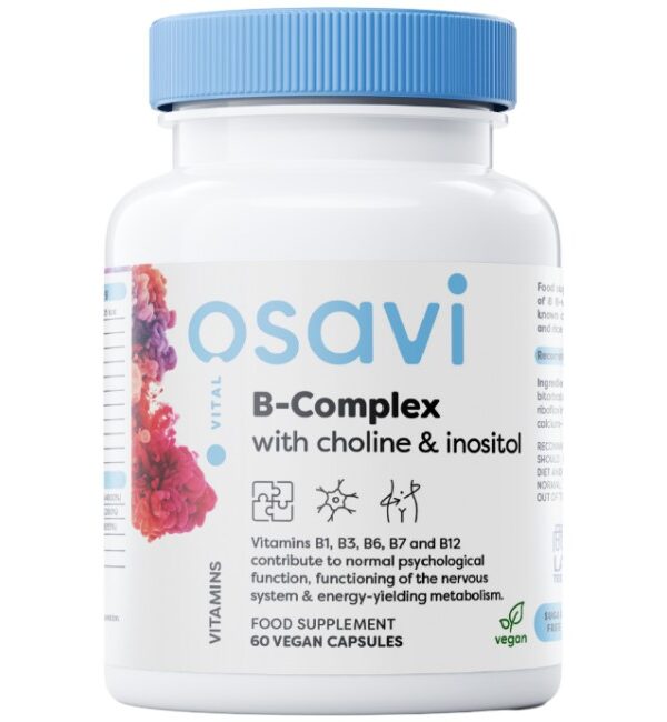 Osavi B-Complex with Choline & Inositol 60 капсули, 60 Дози