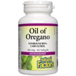 Natural Factors Oil of Oregano Organic 180 mg 60 Гел капсули, 60 Дози