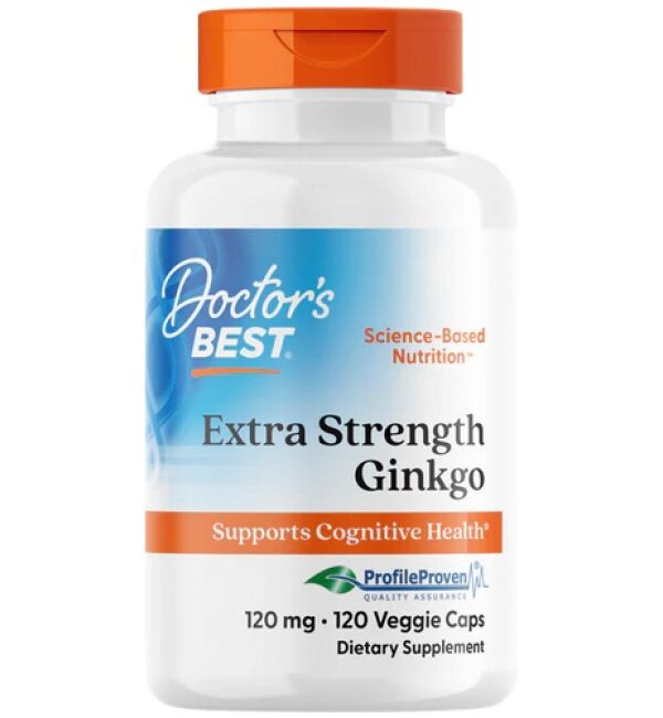Doctor's Best BEST Extra Strength Ginkgo 120 mg   120 капсули, 120 Дози