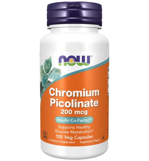 Now Chromium Picolinate 200 mcg 100 капсули