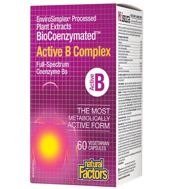 Natural Factors BioCoenzymated Active B-Complex Разфасовка: 60 капсули