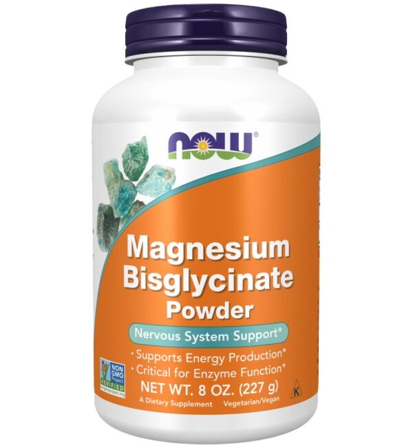 NOW Foods Magnesium Bisglycinate Powder 227 грама, 91 Дози