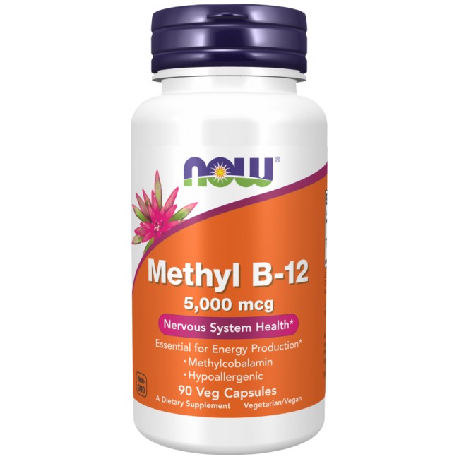 NOW Foods Methyl B-12 5000 mcg 90 капсули, 90 Дози