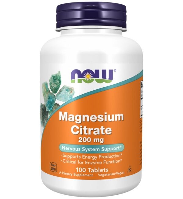 NOW Foods Magnesium Citrate 200 mg 100 Таблетки
