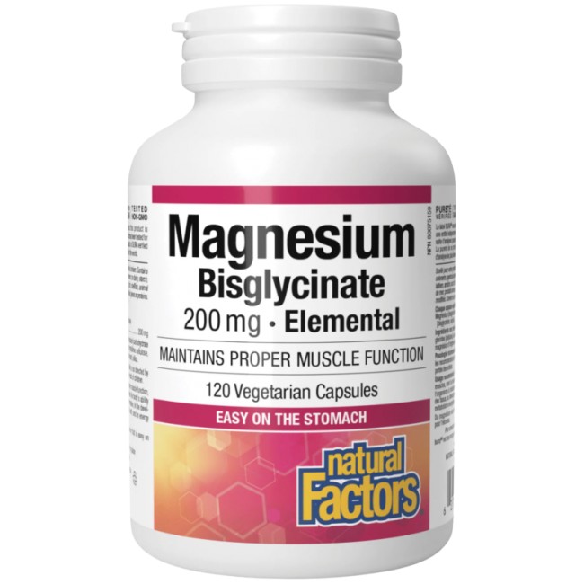 Natural Factors Magnesium Bisglycinate 200 mg 120 капсули, 120 Дози