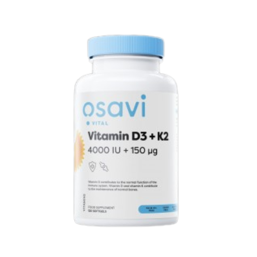 Osavi Vitamin D3 4000 + K2 150 mcg 120 Гел капсули, 120 Дози