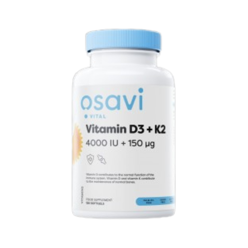 Osavi Vitamin D3 4000 + K2 150 mcg | with Quali®-D & K2VITAL® 60 Гел капсули, 60 Дози