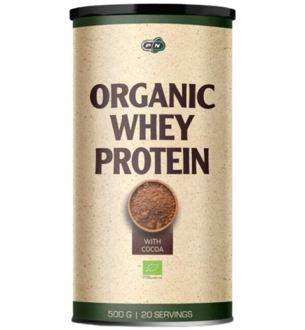 PURE Nutrition USA Organic Whey Protein With Cocoa  500 грама, 20 Дози