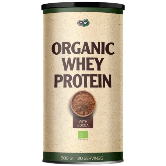 PURE Nutrition USA Organic Whey Protein With Cocoa 500 грама, 20 Дози