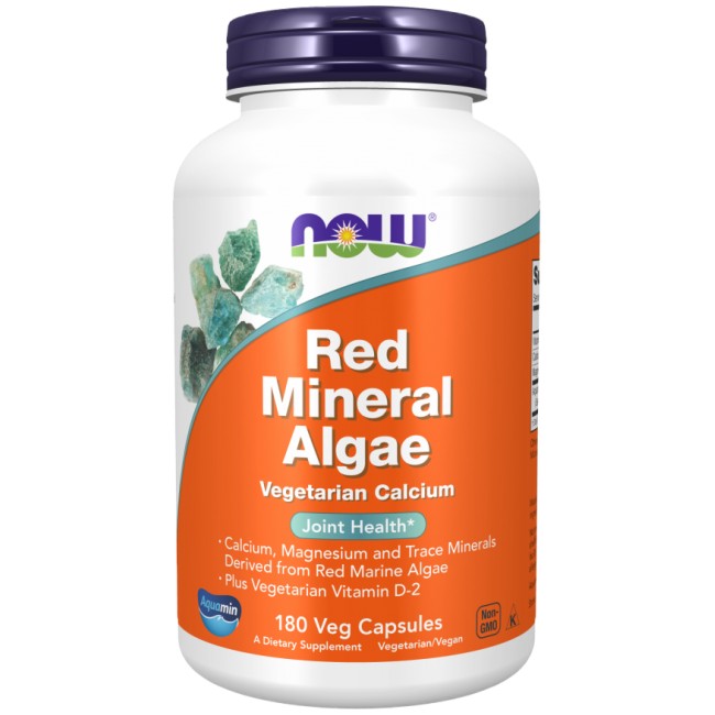 NOW Foods Red Mineral Algae 180 капсули, 45 Дози