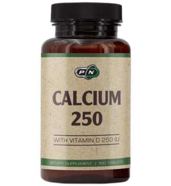 PURE Nutrition USA Calcium With Vitamin D   100 Таблетки, 100 Дози