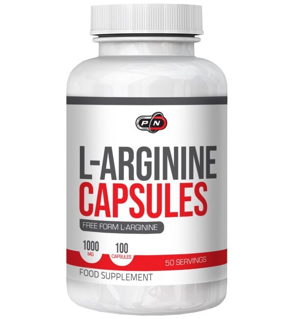PURE Nutrition USA L-Arginine Capsules 1000 mg 100 капсули, 50 Дози