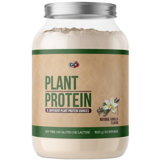 PURE Nutrition USA Plant Protein / Natural Vanilla 1600 грама, 53 Дози
