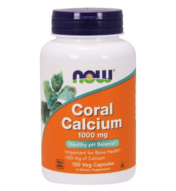 NOW Foods Coral Calcium 1000 mg 100 капсули, 100 Дози