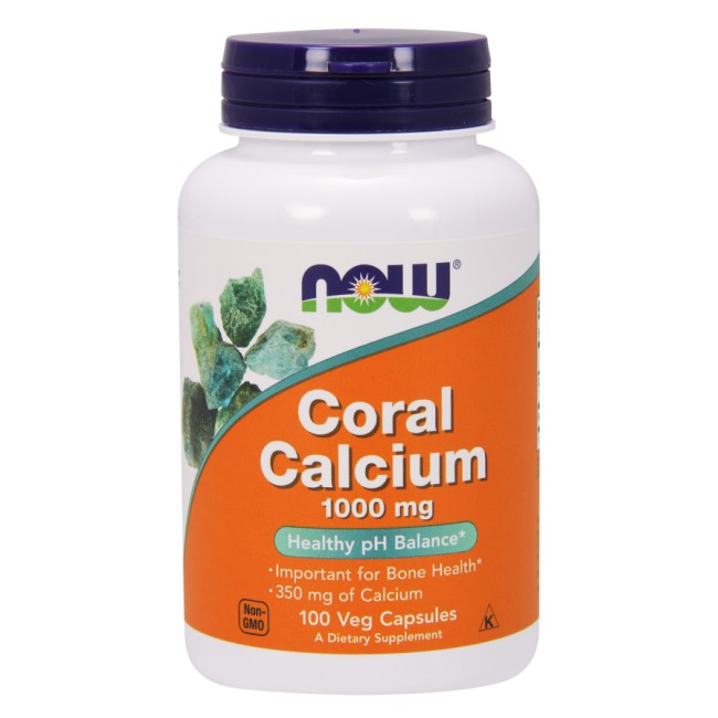 NOW Foods Coral Calcium 1000 mg 100 капсули, 100 Дози