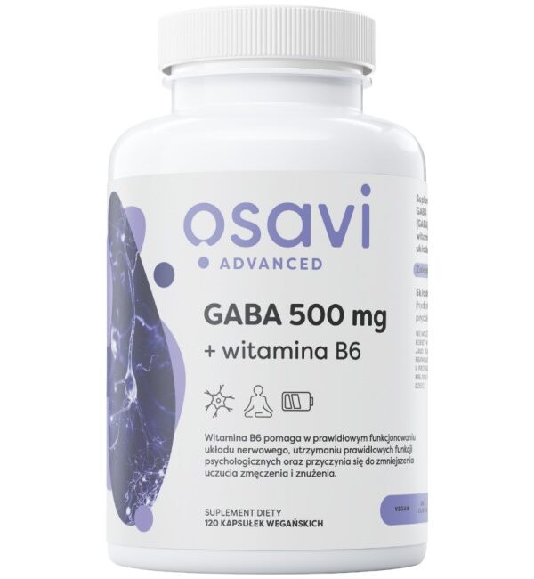 Osavi GABA 500 mg + Vitamin B6  120 капсули, 120 Дози
