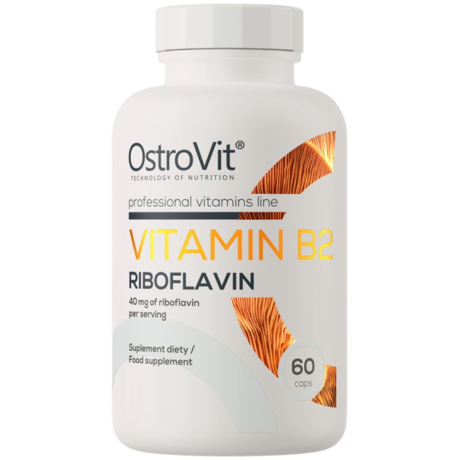 OstroVit Vitamin B2 Riboflavin 40 mg 60 капсули, 60 Дози