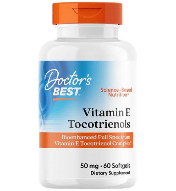 Doctor's Best BEST Tocotrienols / Vitamin E Complex 50 mg 60 Гел капсули, 60 Дози