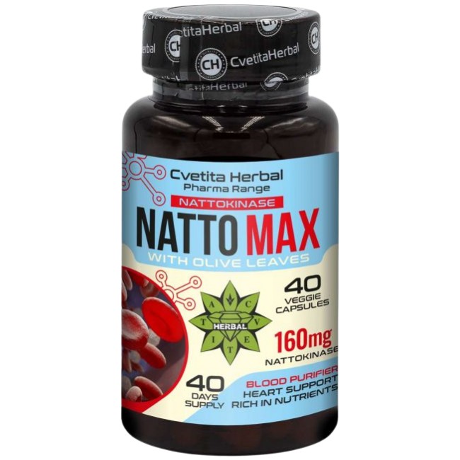 Cvetita Herbal Natto Max 160 mg 40 капсули, 40 Дози