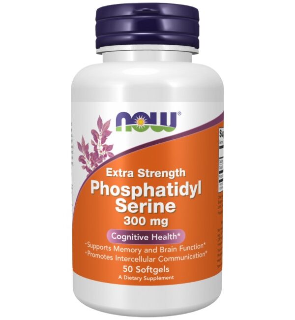 NOW Foods Phosphatidyl Serine 300 mg | Extra Strength 50 Гел капсули, 50 Дози