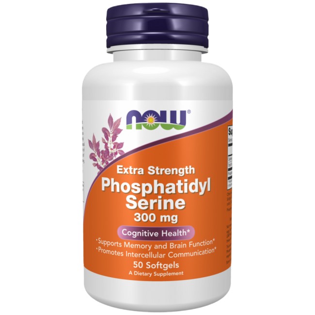 NOW Foods Phosphatidyl Serine 300 mg | Extra Strength 50 Гел капсули, 50 Дози