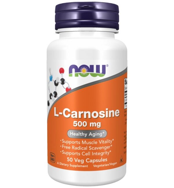 NOW Foods L-Carnosine 500 mg 50 капсули, 50 Дози