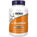 NOW Foods L-Ornithine 500 mg 120 капсули, 40 Дози