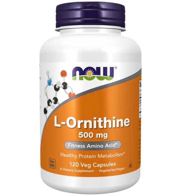 NOW Foods L-Ornithine 500 mg   120 капсули, 40 Дози