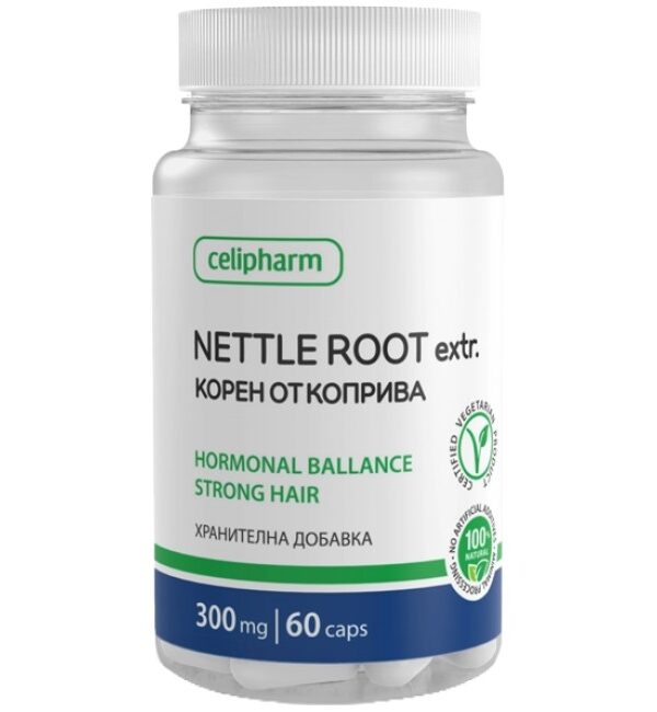 CeliPharm Nettle Root 300 mg 60 капсули, 60 Дози